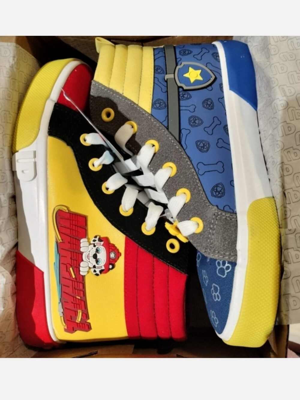 Kids' Paw Patrol High-Top Sneakers in Yellow, Red & Blue